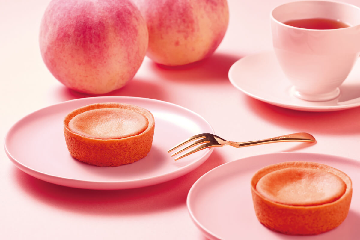 チーズタルト桃