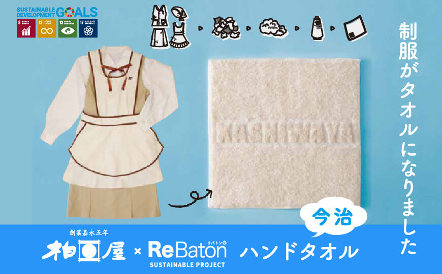 柏屋×ReBaton　今治ハンドタオル