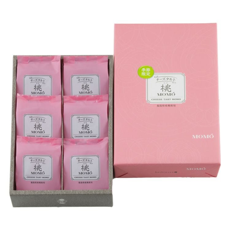 チーズタルト 桃 6個入 | 柏屋オンラインショップ