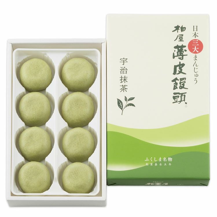【饅頭】ページ 柏屋薄皮饅頭宇治抹茶SP8個入 | 柏屋オンラインショップ